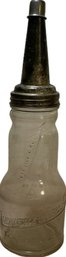 Vintage Master Mfg. Co. 1 Quart Oil Bottle With Tin Top