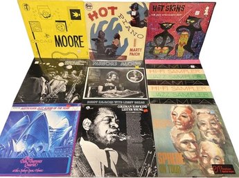 Vinyl Collection (9) Including Oscar Moore, Marty Paich, Lester Young