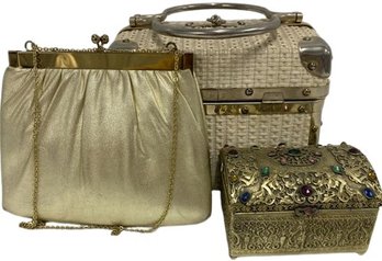 Borsa Bella Italy Purse With Womens Hand Bag And Jewelry Box