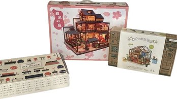 3 Do It Yourself Miniature House Kits And Basket