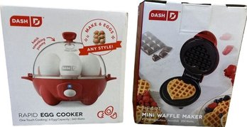 Rapid Egg Cooker, Mini Waffle Maker - NEW IN BOX