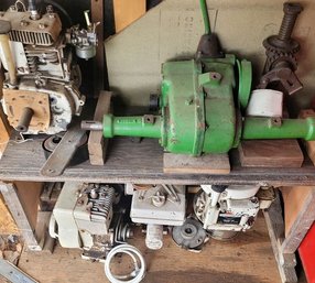 Vintage Motors And A Gear Box ( All Untested). Antique Jack.