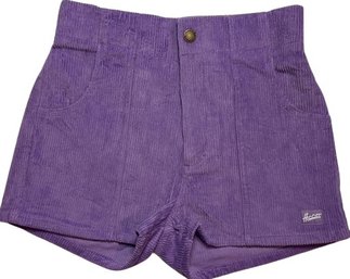 Hammies Ladies Shorts, Purple, Size 26, With Back Pocket, Zipper Opening