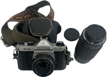 Asahi Pentax Camera K1000 And Lens