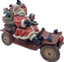 Porcelain Santa On Wheels From Grandeur Noel