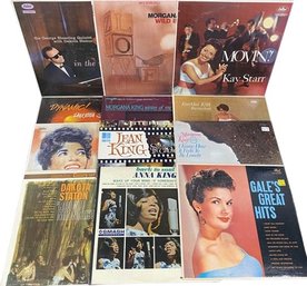 Collection Of 12 Vinyl Records Includes, Dakota Staton Eartha Kitt, Anna King And Many More