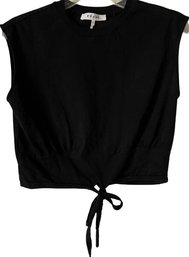 FRAME, Ladies Sleeveless T-shirt, Black, Size XS