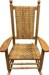 Wicker Wood Rocking Chair