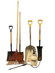 Garden Sprayer, Shovels, & Rake- Rake Is 66, Longest Shovel Is 47