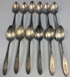 Community Plate/Silver Plate Spoon Set (12) Approximately 6in Long