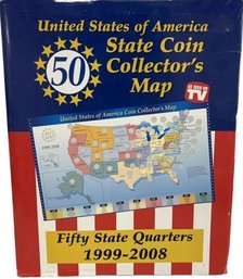 '50 States Collectors Album Twenty Five Cent Coins Minted 1999-2008' - 29.75Lx17.75W