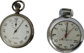 Ingraham & The Racer Stop Watches Perfect For Restoration, One Is Running One Is Not