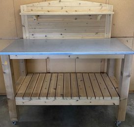 Garage Work Bench (57.5x61x25)-Wheels May Need Maintenance