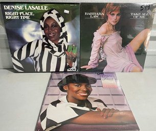 Unopened Vinyl Records (3) From  Denise Lasalle, Debra Laws, And Barbara Law