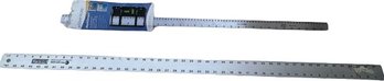 2 Large Metal Rulers: 36 & 48