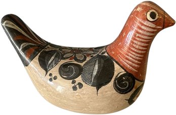 Ceramic Tonala Figurine Bird (10in Long)