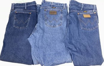 Wrangler Mens Jeans- 38x30, 40x32, 40x30, Some Wear Around Belt Loops