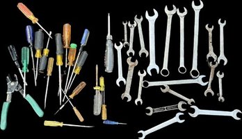 Wrench And Screwdriver Collection, Including Multi-Bit Screwdriver