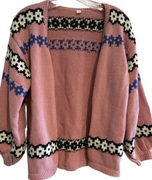 Women's Pink Cardigan - Size Small