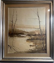 Tree Painting 'Palude' Signed By Artist