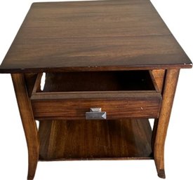 Wooden End Table- Some Small Scuffs And Dents, 24Lx24Wx24H