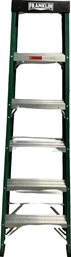 Franklin Fiberglass 6ft Ladder, Max Capacity 225lbs, Top Platform 69in