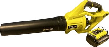 Ryobi JetFan 40V Leaf Blower With Battery And Charging Slide-Tested And Working