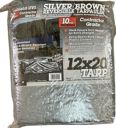 Reversible Silver/brown 12x20 Ft Tarp- Unopened