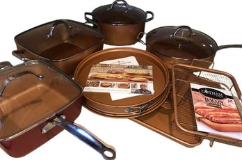 Copper Cookware, Brand New Induction Cooktop, Pans, Pots, Crisper, Bacon Rack & More!