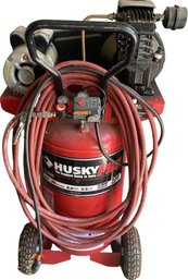 Husky Pro Oil Lubricated Cast Iron AirCompressor With Hose And Nozzle Attachment (VT631502AJ)