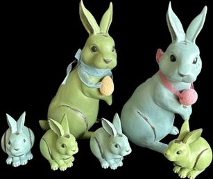Ceramic Easter Garden Bunnies
