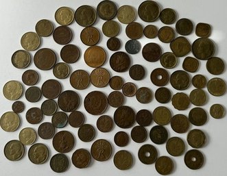 Assorted Foreign Cents Currency Coins