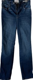 Ladies Designer Jeans, Frame Dark Blue. Size 24. Le Sylvie Slender Straight.