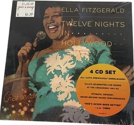 Unopened 4-CD Box Set: Ella Fitzgerald, Twelve Nights In Hollywood. All Cuts Previously Unreleased!