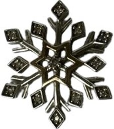 Sterling Silver And 14k Gold Snowflake Pendant