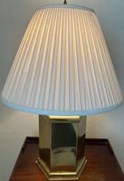 Brass Lamp With Shade: 27 H X 18 W