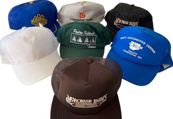 Collection Of SnapBack Flat Bills, Trucker Hats And Caps-Used