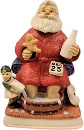 Santa By Melody In Motion. Hand Made And Hand Painted Porcelain Figurine! Sings And Moves 9.5x8.5x5.5