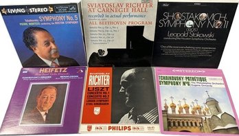 Vinyl Records (6) Including Sviatoslav Richter, Heifetz, Tchaikovsky And More!