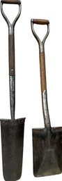 Vintage Heat Treated SturdE Steel Shovels- Longest Is 41in