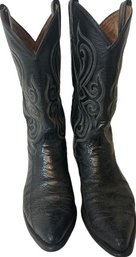 Black Tony Lama Cowboy Boots Mens Size 11