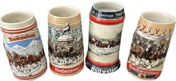 Assorted Budweiser Beer Mugs - 7.5'H