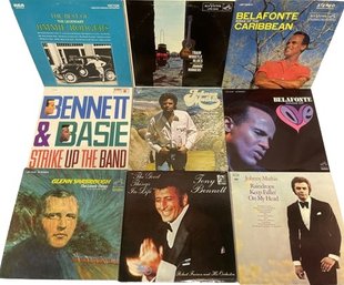 Vinyl Collection (9) Including Johnny Mathis, Jimmie Rodgers, Tony Bennett & Many More