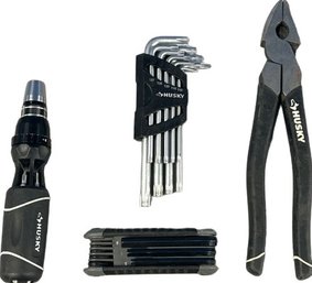 Collection Of Husky Tools Including Star Allen Wrench Set, Collapsible Allen Wrench Tool, 10in