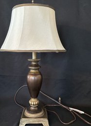 Table Lamp With Shade, Metallic Tone