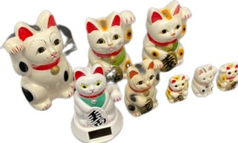 Japanese Lucky Bank Cat. Ceramic And Plastic