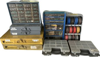 Collection Of Various Fasteners And Storage Containers, Largest Metal Container Is 18Lx12Hx3H