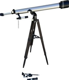 Telescope On Tripod With Accessories. May Need Some Minor Repairs.  Telescope Is 36 Long