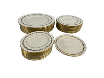 Lenox Golden Wreath Series Plates (6-10inches) 3 Sets Of 10 Plates And 1 Set Of 2