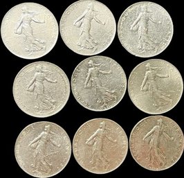 Lot Of 1 Franc Coins